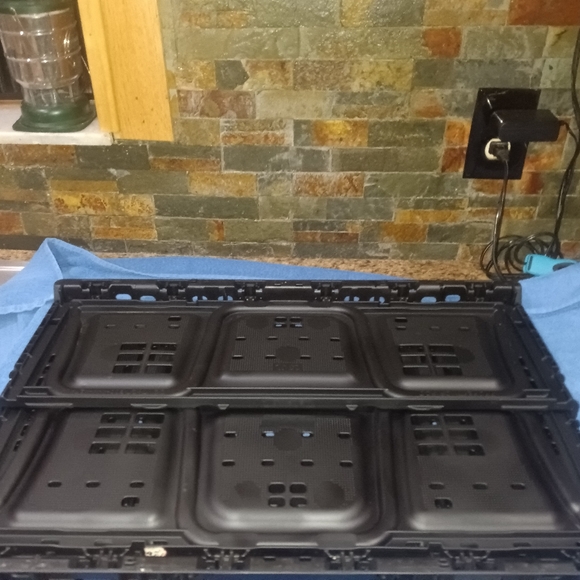 SS # 4 Foldable Black High Density Plastic Storage Bin 23.5 x 15.5 x 8 - Picture 7 of 12